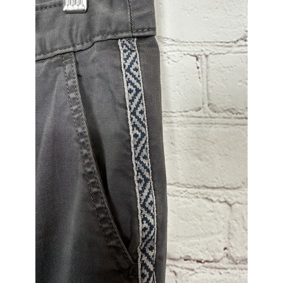 Anthropologie Chino Sz 28 Relaxed Straight Mid Rise Stripe Pants Aztec Boho - Picture 2 of 5